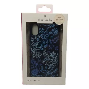 Vera Bradley Quilted Pattern Cloth Case for iPhone X and XS Multi Color Blue - Picture 1 of 4