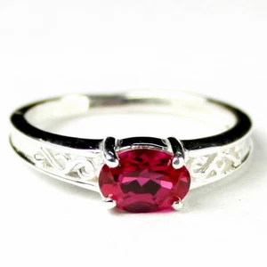 CREATED RUBY Sterling Silver Ladies Ring -Handmade • SR362 - Picture 1 of 5