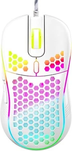 Honeycomb Wired Gaming Mouse, 4 Adjustable DPI up to 7200, RGB, Lightweight - Picture 1 of 7