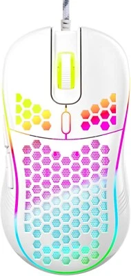 Honeycomb Wired Gaming Mouse, 4 Adjustable DPI up to 7200, RGB, Lightweight  - Image 1 of 4