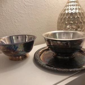 Vintage rainbow Bowls And Plater’s clear Bowls Inside - Picture 1 of 13