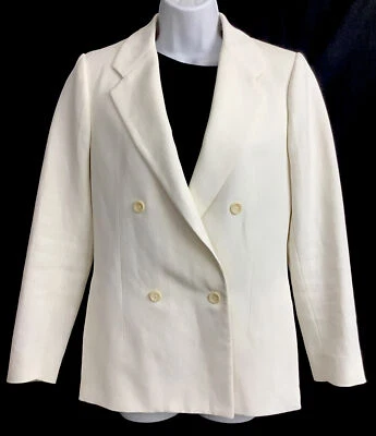 Blazer Joseph Bailey Damas Crema Lino/Algodón Doble Pecho Talla 38 Foto 1 de 4