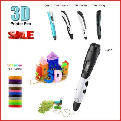 GEEETECH Excellent 3D Pen DIY Gifts Drawing Printer+LCD Screen+USB Cable+PLA Filament Set