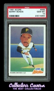 1991 Score #668 Barry Bonds PSA 10 (GEM MINT) All-Star - Picture 1 of 2