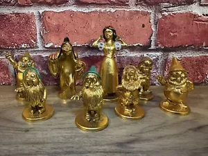 RARE VINTAGE HUDSON PEWTER DISNEY SNOW WHITE & THE 7 DWARFS FIGURINES DISNEY CO. - Picture 1 of 24