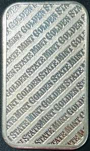 Vintage Golden State Mint 1 Feinunze 0,999 Silber Kunstbarren IN KAPSEL - Bild 1 von 4