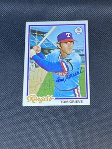 Tom Grieve 1978 Topps #337 Texas Rangers Senators Signed Auto Autographed Card