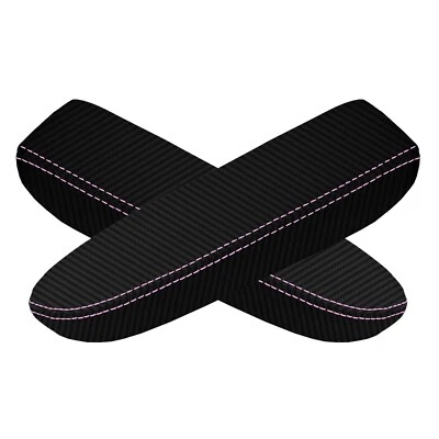 Fits 03-07 Lexus GX 470 Carbon Fiber Armrest Door Panel Cover Pink Stitch Foto 1 de 4