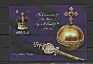 Alderney Bloque 13 Aniversario de la Coronación Isabel II ** (mnh) - Imagen 1 de 1