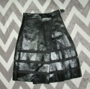 Falda plisada de cuero sintético Marc Jacobs para mujer adolescente 0 XS envoltura hebilla plisada - Imagen 1 de 6