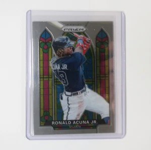 Ronald Acuna Jr. #SG-4 Stained Glass Insert 2021 Panini Prizm Atlanta Brave - Bild 1 von 2