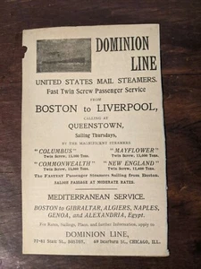 1903 Dominion Line Steamer Anzeige + Grand Hotel Brüssel + Dupont + Harper Brothers - Bild 1 von 2