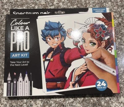 Spectrum Noir Like a Pro Art Kit Manga & Comic Heroes 24pc Set Art by Nicola Yau - Image 1 of 2