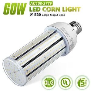 60Watt LED Corn Light Bulb 5000K 250W MH/HID Replacement E39 Mogul Base Fixtures - Picture 1 of 9