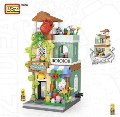 Street View Flower Shop LOZ Diamond Building Blocks iBlock Fun Gift Toy 1633 - Image 1 of 2