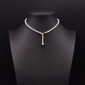 AAA+ South Sea Baroque Pearl Elegant Necklace 14k Gold Clasp 18"Adjustable - Picture 1 of 4