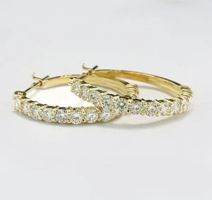 Wert 3900 Euro Brillant Creolen 1,00 carat 750 Gelbgold "Classic" Neu - Bild 1 von 4