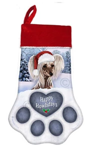 Christmas Stocking - Hairless Chinese Crested - Picture 1 of 1