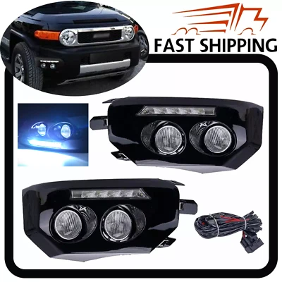 Luces antiniebla LED DRL para parachoques delantero con bombillas para Toyota Fj Cruiser 2007-2014 Foto 1 de 4