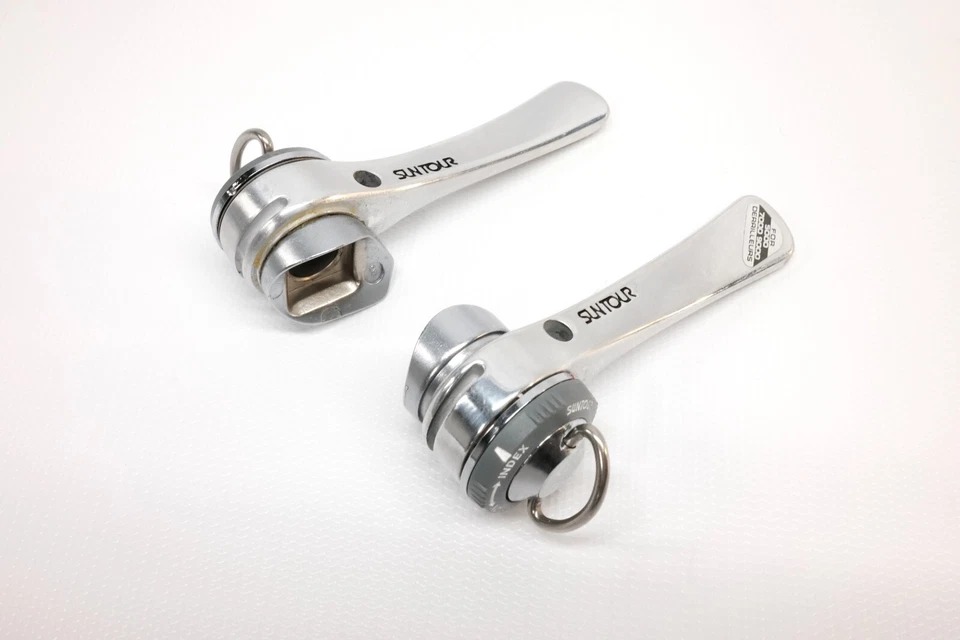 NOS Suntour Cyclone 5000 7000 9000 6spd Downtube Index / Friction Shifters Road - Image 1 of 4