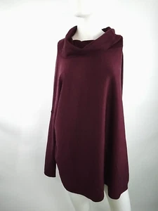 Smartwool Women Edgewood Poncho Sweater Eggplant Heather Medium 16485-M08 - Picture 1 of 10
