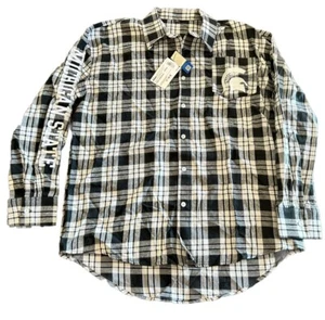 Camisa de franela a cuadros FOCO para hombre con licencia Michigan State Spartans logotipo mediano NCAA - Imagen 1 de 8