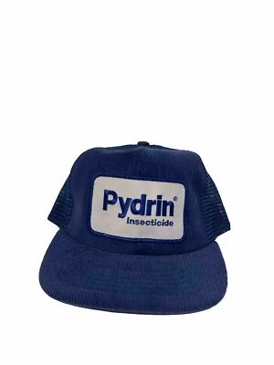Sombrero de camionero vintage años 80 Pydrin insecticida parche azul SnapBack Foto 1 de 4