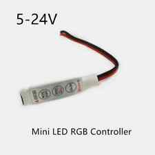 Mini RGB LED Controller 5V-12V-24V, Farbwechsel Streifen 4-Pin Plug Play