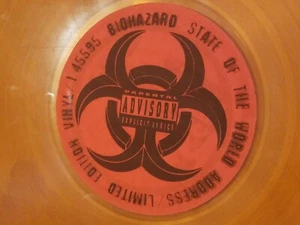 STATE OF THE WORLD ADDRESS BIOHAZARD 1994 ORANGE SEALED PROMO VINYL RECORD LP LE - Picture 1 of 12
