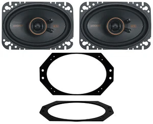 4x6" Kicker Front KSC460 Speaker Replacement Kit for 2003-2006 Jeep Wrangler TJ - Picture 1 of 12