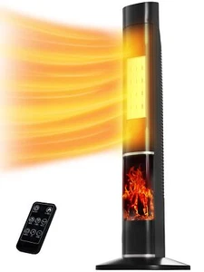 Uthfy Space Heaters for Indoor Use 32" Electric Heater With Flame for 400 Sq.... - Picture 1 of 7