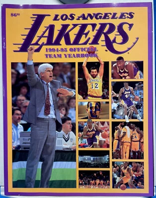 LA Lakers 1994-95 Yearbook Vlade Divac, James Worthy, Magic Johnson, Jerry West - Image 1 of 4