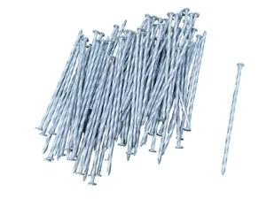 Sandbaggy 6 inch Galvanized Artificial Turf Nails - Spiral Landscape Spikes