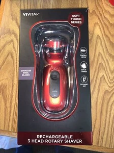 VIVITAR Beard Hair RECHARGEABLE 3-HEAD ROTARY Smooth SHAVER w/ POP-UP TRIMMER - Picture 1 of 2