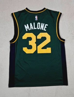 Camiseta Adidas Karl Malone Utah Jazz réplica alternativa - Verde - Masculina média - Imagem 1 de 4