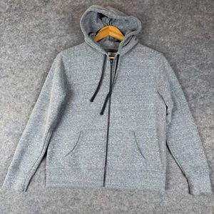 Madewell Full Zip Hoodie Womens Large Full Zip Fleece Gray Sweatshirt Hooded - Picture 1 of 8