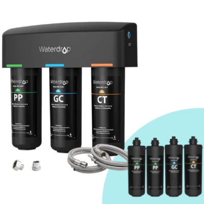 Waterdrop TSA 3-Stage Under Sink Water Filter,Direct Connect to Faucet, Bundle - Image 1 of 4