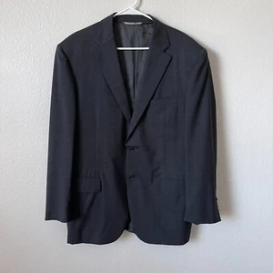 Canali Sakko 44 R (54 EU) Herren grau kariert Wolle Sport Mantel Blazer *MANGEL - Bild 1 von 8