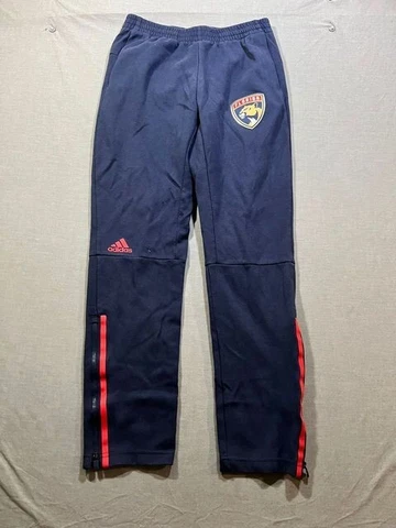 Florida Panthers Adidas Pants Adult Medium Blue Drawstrings Sweat Pants Cover
