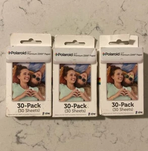 POLAROID 2 x 3 inch Premium ZINK Photo Paper 3x 30 Sheet Packs/ 90 Sheets Total - Picture 1 of 3