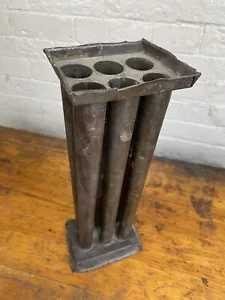19thC. Molde para velas de 6 quilates ~ fabricación primitiva de velas de hojalata, exhibición de utilería navideña - Imagen 1 de 10