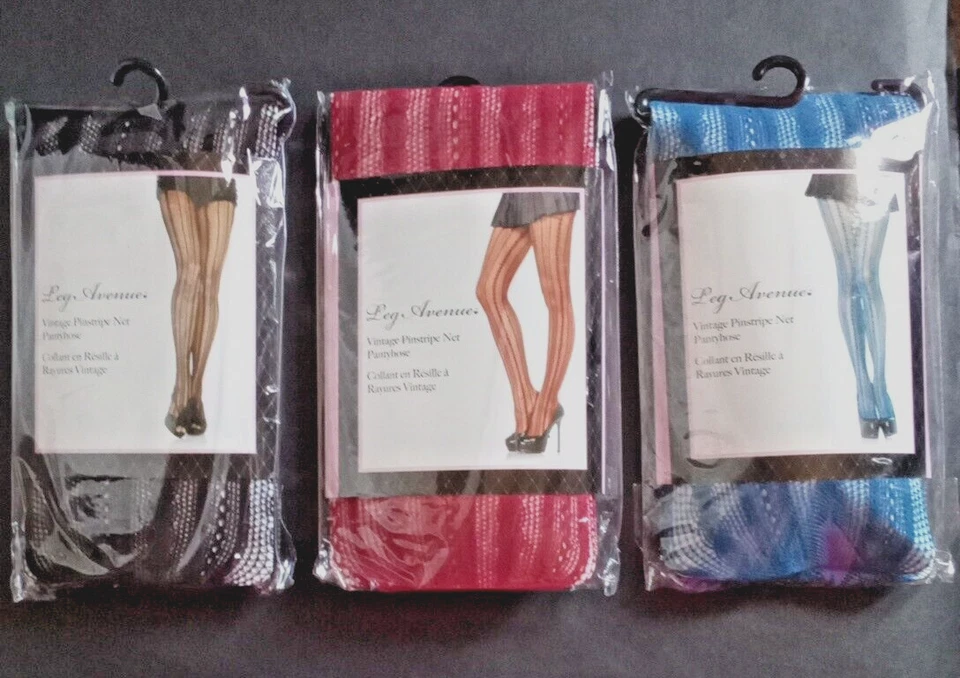 Pantimedias de red a rayas pierna Ave #9649 Foto 1 de 1