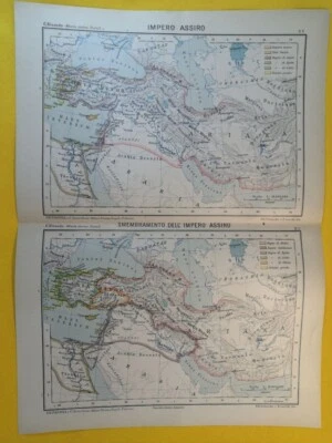 Fragmentation of the Assyrian Empire ORIGINAL VINTAGE MAP “10.5x14.5” - C18-8 - Image 1 of 3