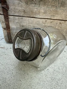 Vintage Atlas Antique Tilt Glass Jar Handle 1930’s 3 Pc Set EDJ Seal Primitive - Bild 1 von 7