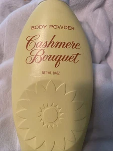 Vintage Cashmere Bouquet Body Powder 10 oz Colgate Palmolive Yellow Bottle USA - Picture 1 of 8