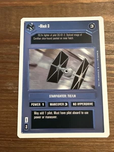 Decipher Star Wars CCG - Black 3 (White Border) Premiere Set Dark Side - Picture 1 of 2