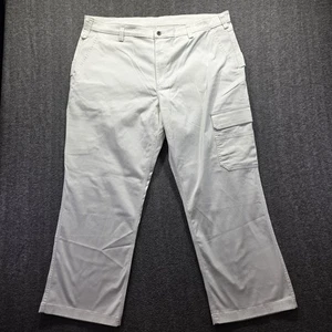 Pantalone Duluth Trading Co Uomo 42x30 Bianco Cargo Lavoro Relaxed Fit Elasticizzato Utility - Foto 1 di 8