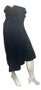 OLD NAVY Maternity Women Black Stretch High Rise Wide-Leg Capri Pants Size M - Picture 1 of 6
