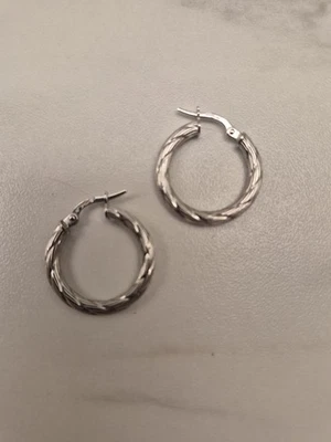 Boucle D'oreilles Or Blanc - Photo 1/4