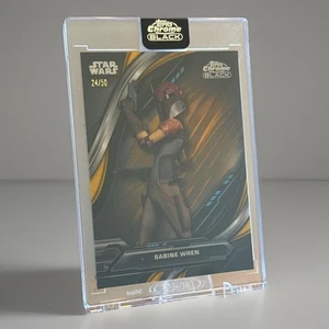 2024 Topps cromo negro Star Wars refractor de oro/50 Sabine Wren #SP-11 - Imagen 1 de 1